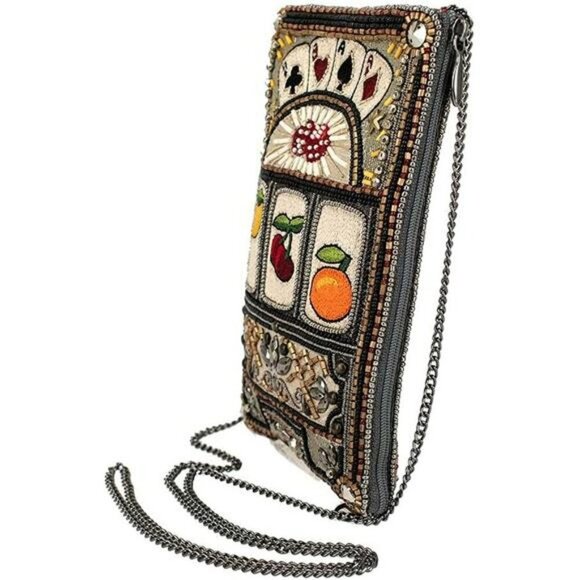 Beaded Crossbody Cell Phone Bag Evening Clutch Purse Adjustable Strap Party - Picture 5 of 7